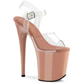 Pleaser Flamingo 808 Clear Blush Platform Shoes
